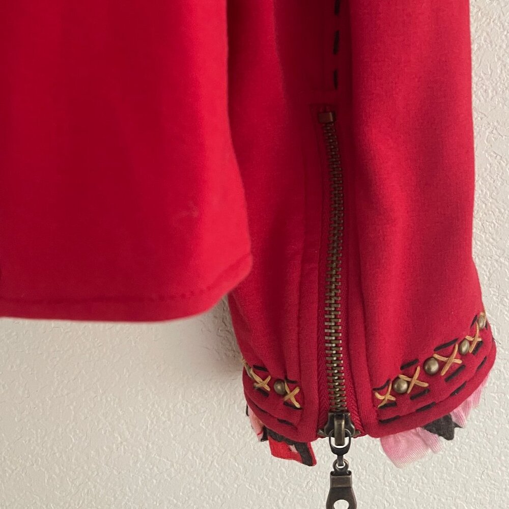DOUBLE D RANCH Red Jacket with Studs, Ruffles, and Stitching: Size MEDIUM; NWOT! - Picture 7 of 11